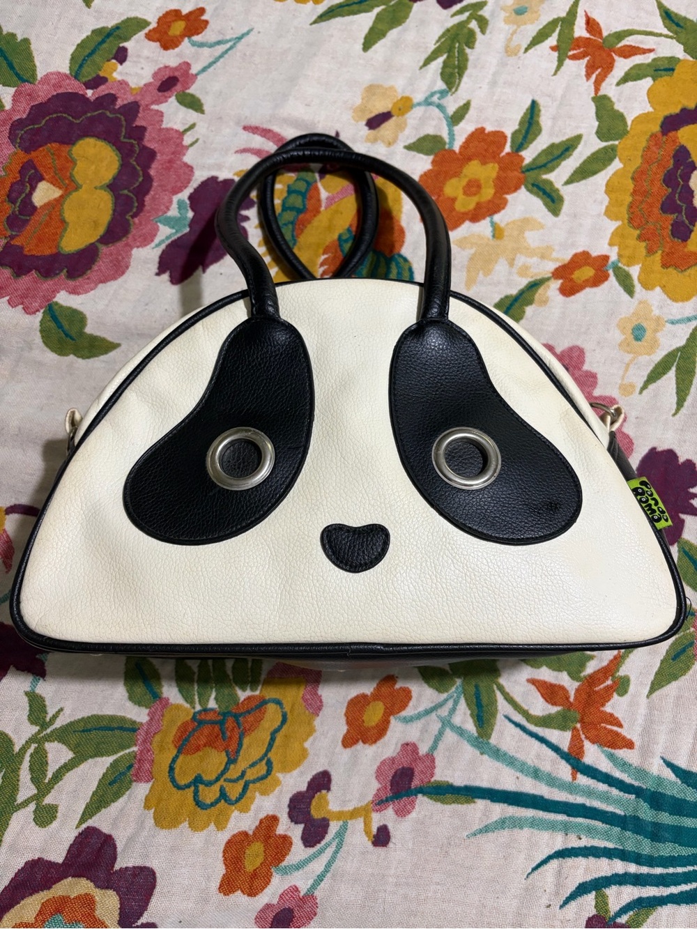 Y2K Panda Face Black & White Women's bowling style purse